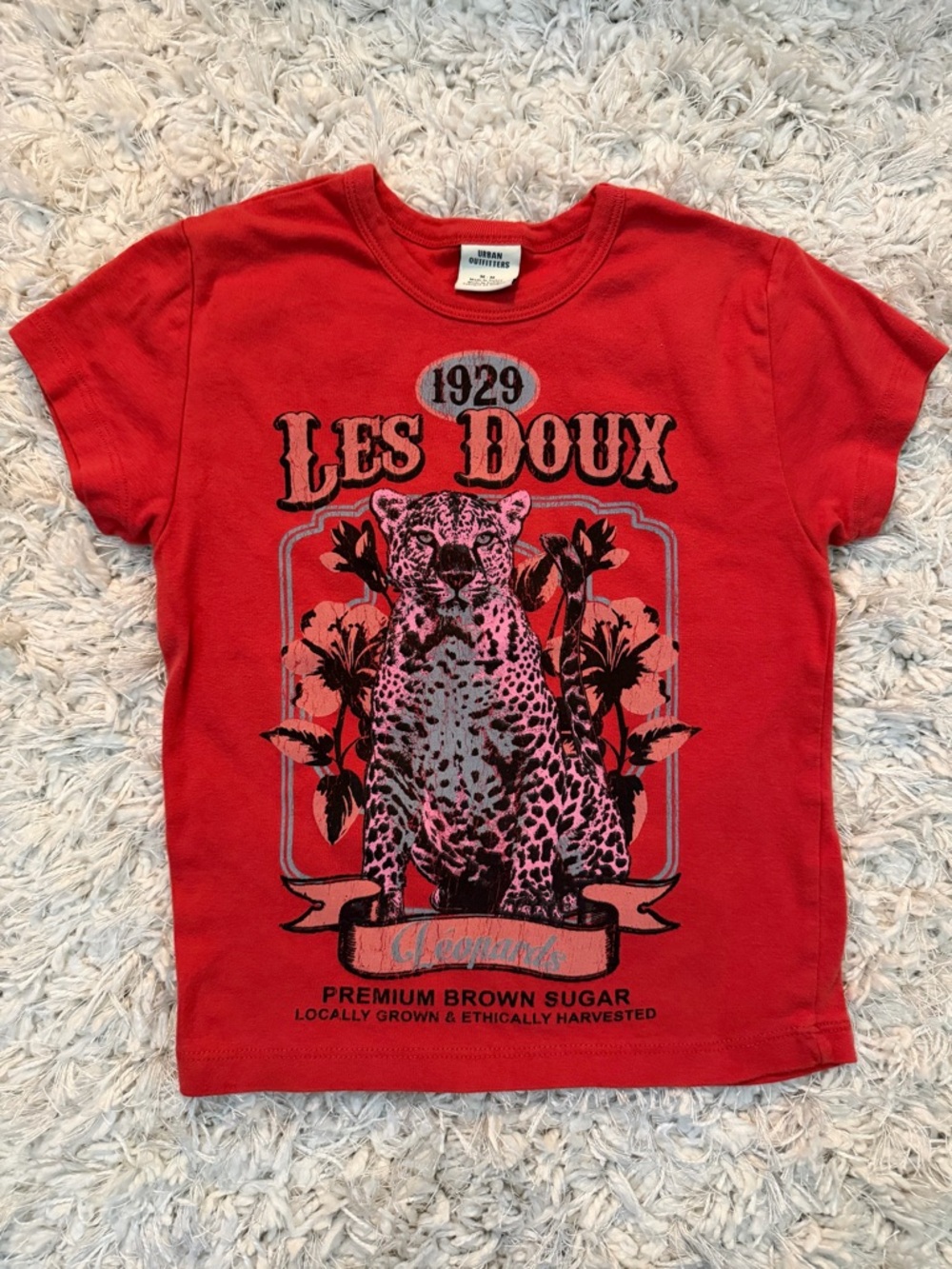 Urban Outfitters Red Graphic Leopard Tee